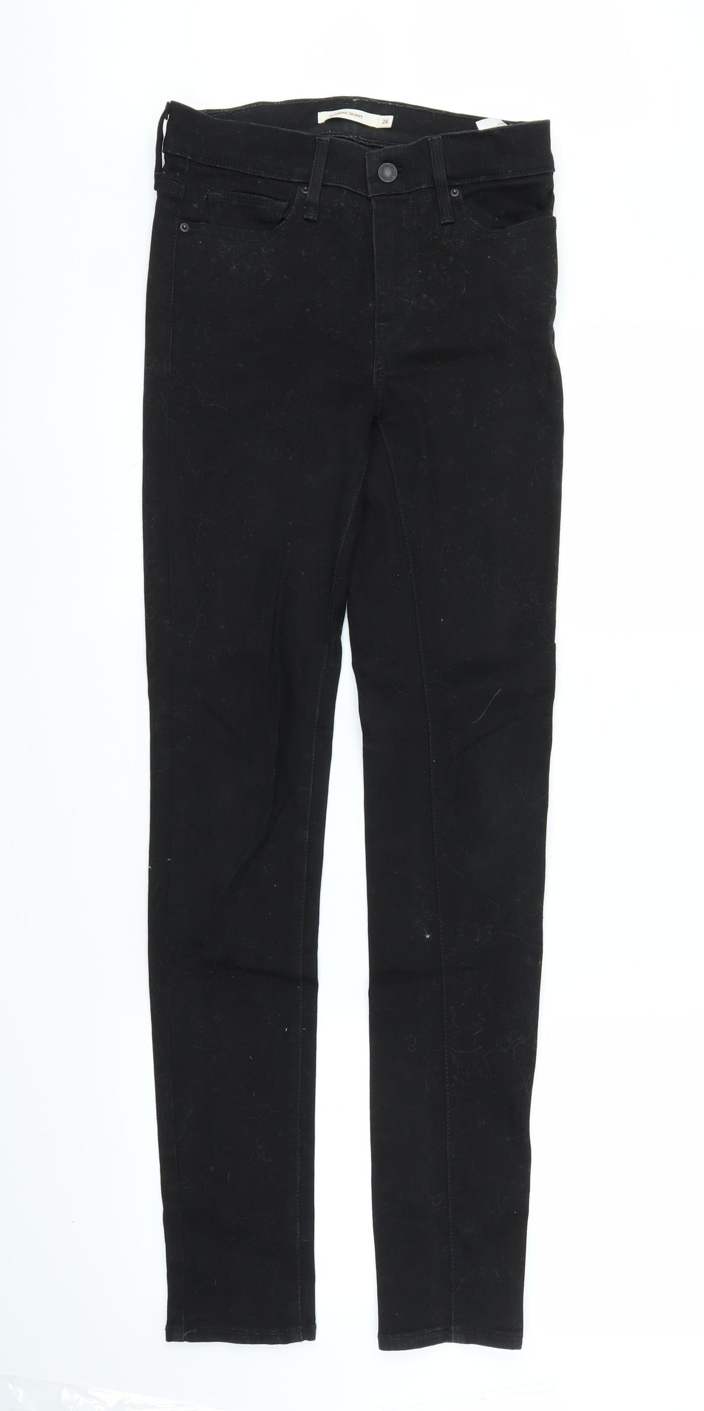 Levis Mens Black  Denim Skinny Jeans Size 26 in L32 in