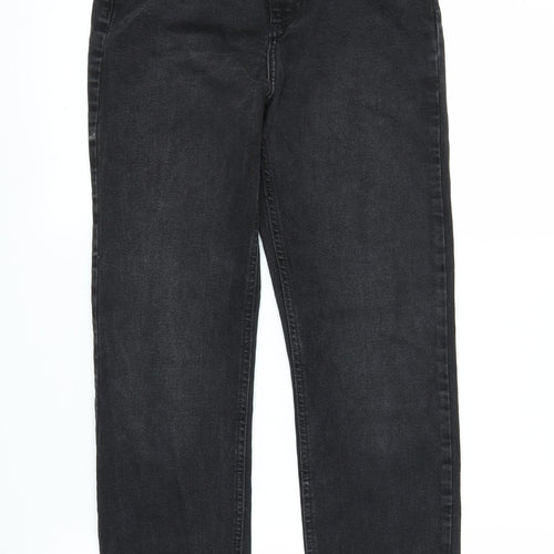Primark Womens Black  Denim Straight Jeans Size 8 L26 in