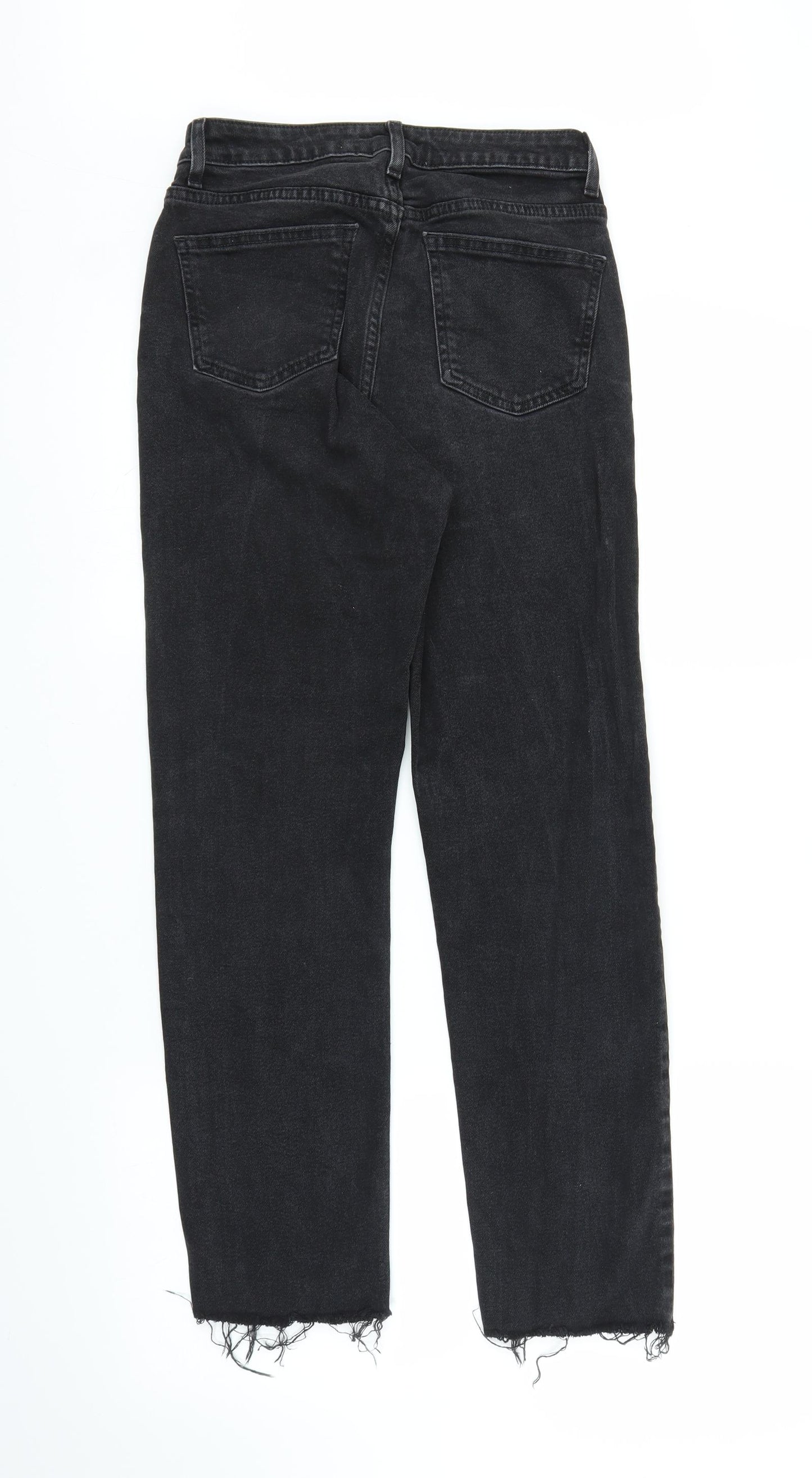 Primark Womens Black  Denim Straight Jeans Size 8 L26 in