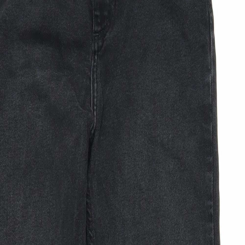 Primark Womens Black  Denim Straight Jeans Size 8 L26 in