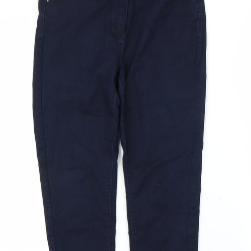 M&S Womens Blue  Denim Cropped Jeans Size 12 L20 in