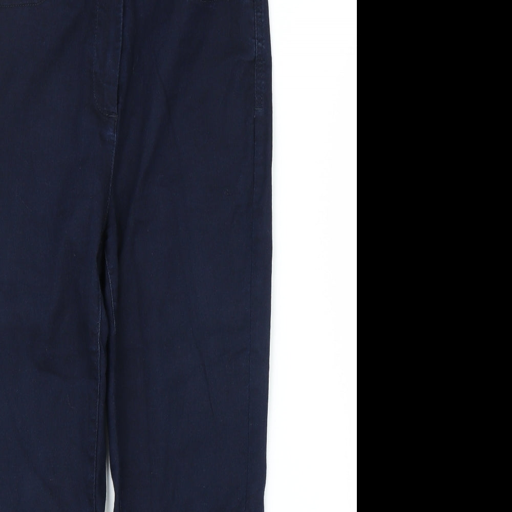 M&S Womens Blue  Denim Cropped Jeans Size 12 L20 in