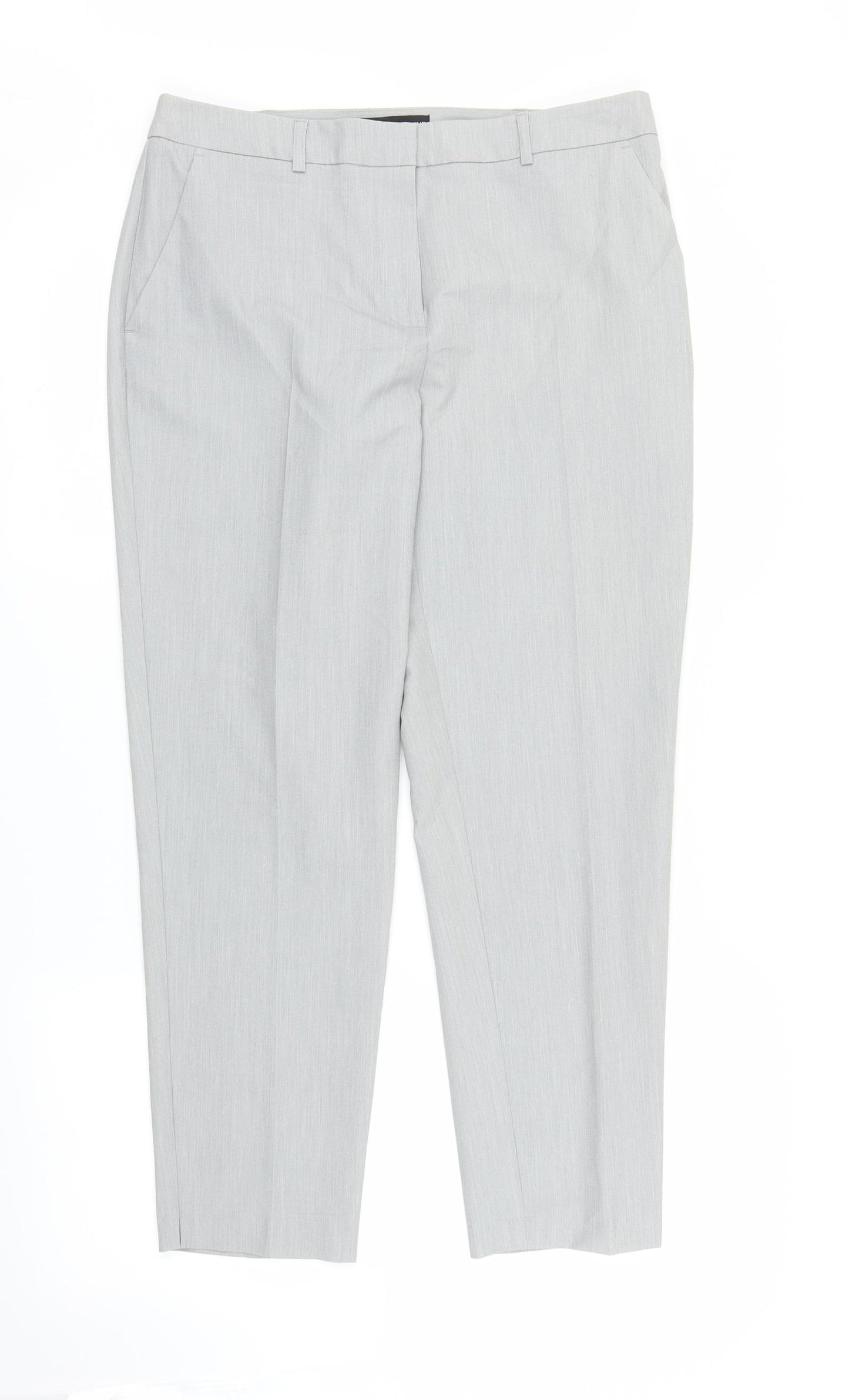 Dorothy Perkins Womens Grey   Capri Trousers Size 10 L26 in