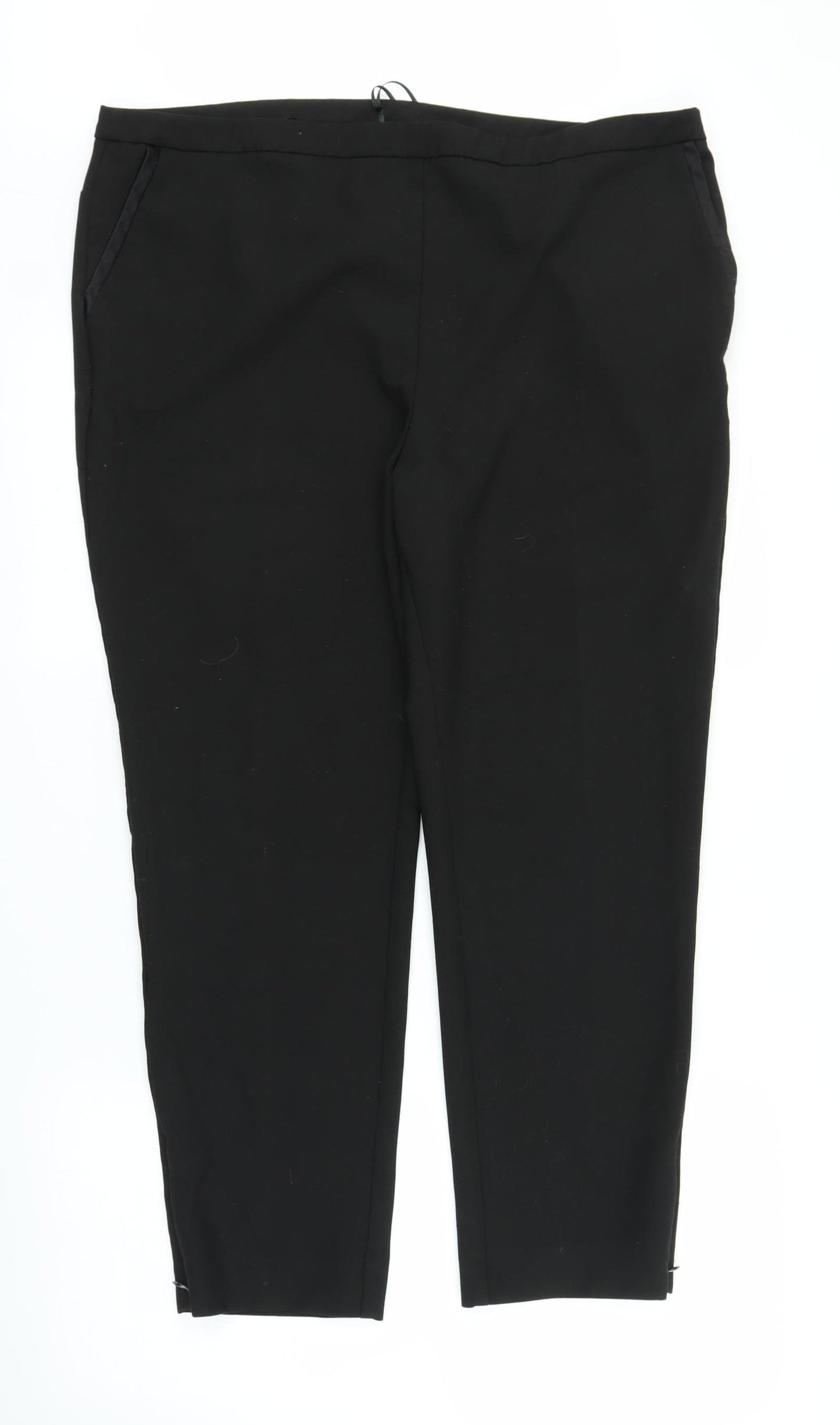 TU Womens Black   Pedal Pusher Trousers Size 18 L26 in