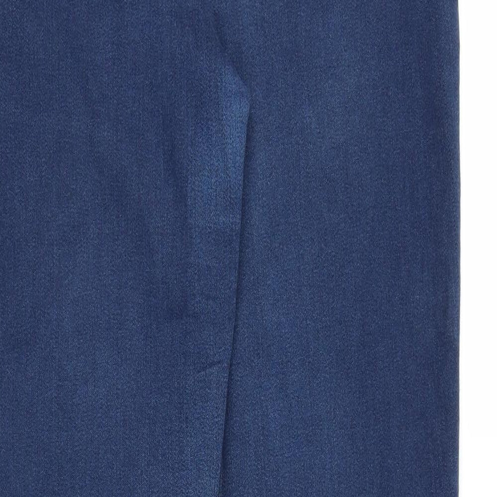 M&S Womens Blue  Denim Straight Jeans Size 14 L30 in