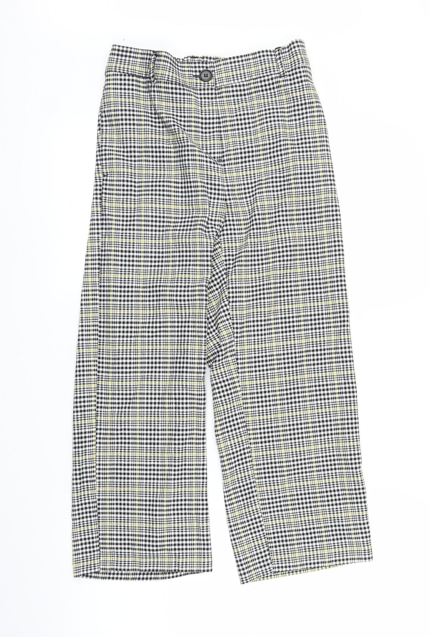 NEXT Womens Grey Plaid  Capri Trousers Size 8 L21 in