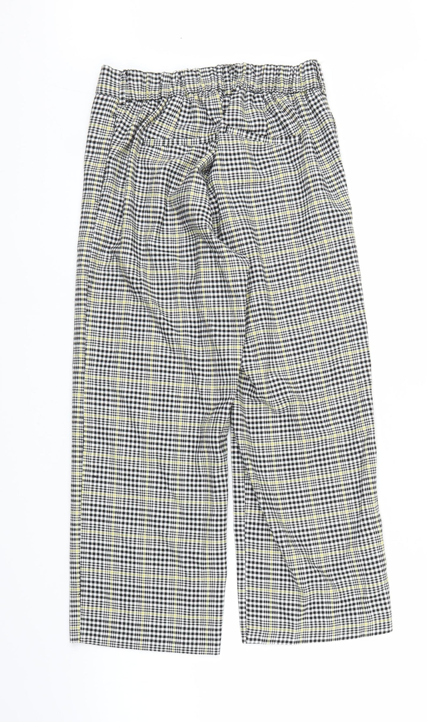 NEXT Womens Grey Plaid  Capri Trousers Size 8 L21 in