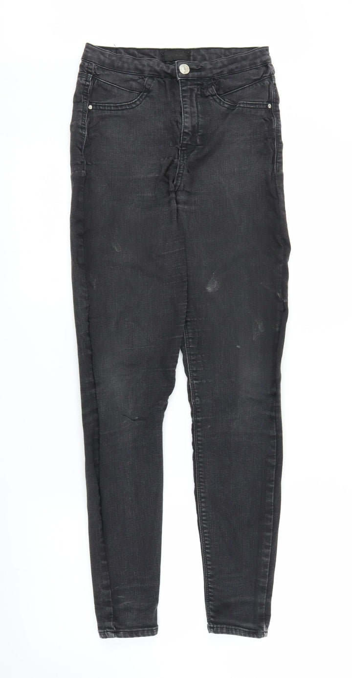River Island Womens Black Denim Skinny Jeans Size 10 L28 in
