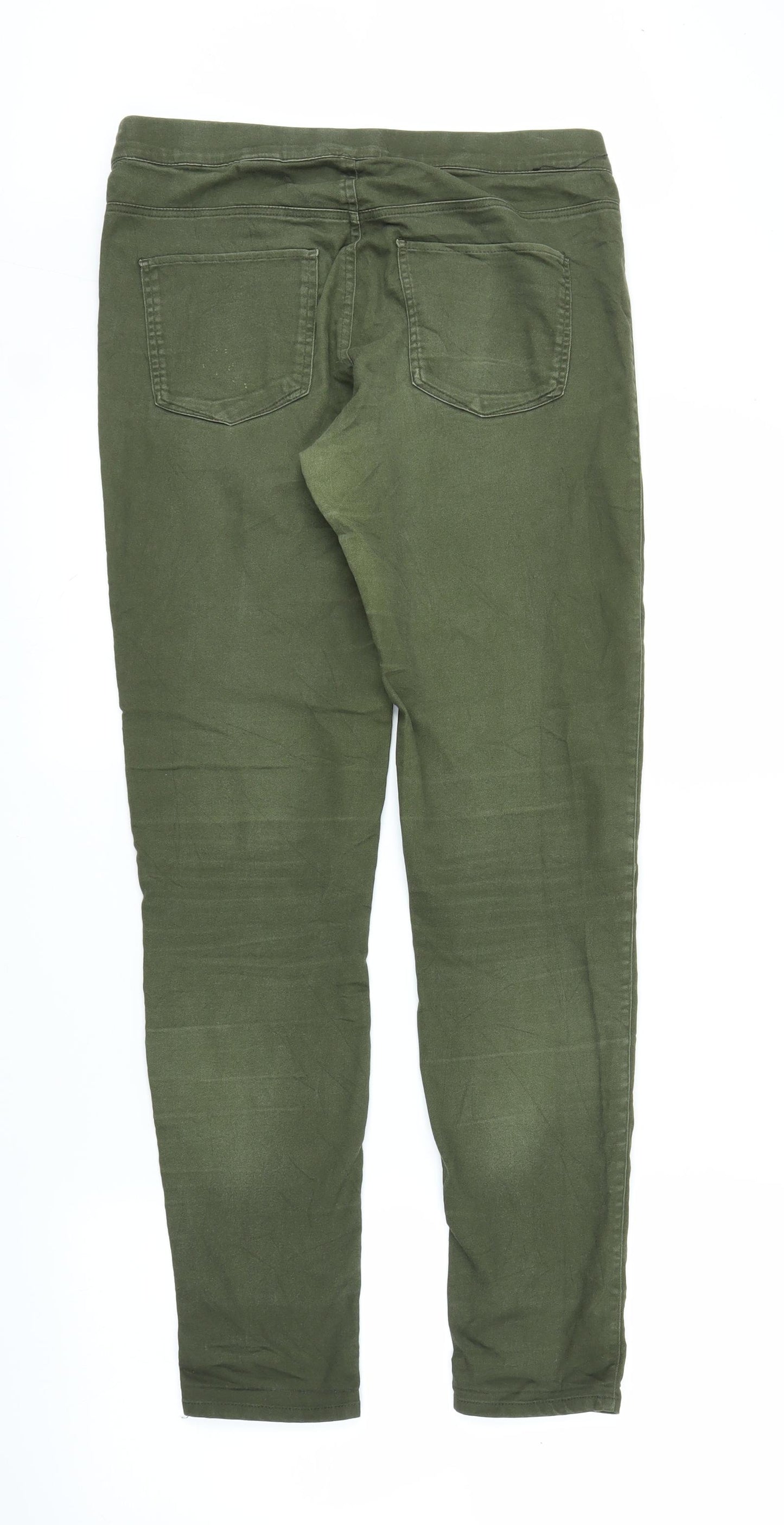 H&M Womens Green  Denim Jegging Jeans Size 8 L28 in