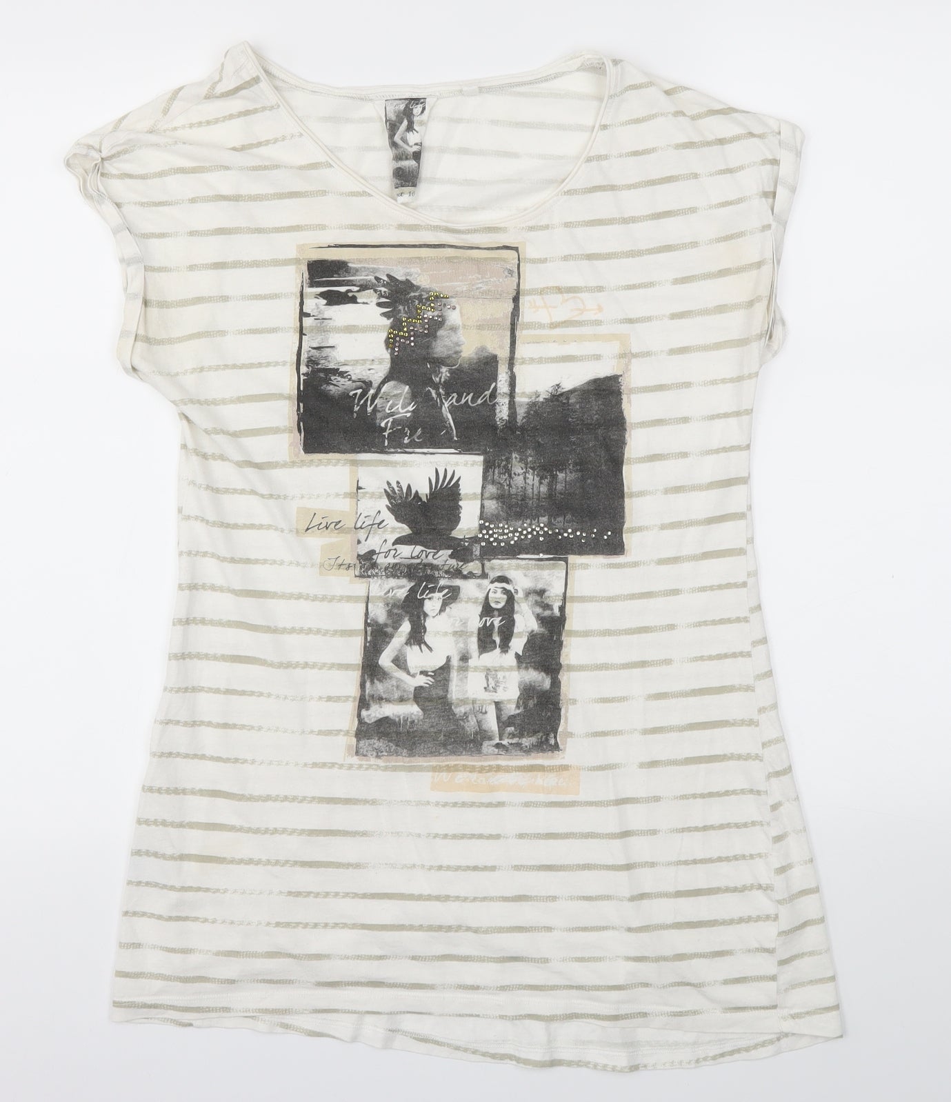 Next  Womens White   Basic T-Shirt Size 10