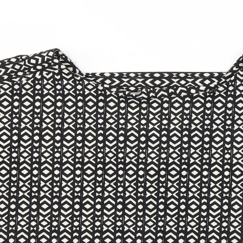Next  Womens Black Argyle/Diamond  Basic T-Shirt Size 10