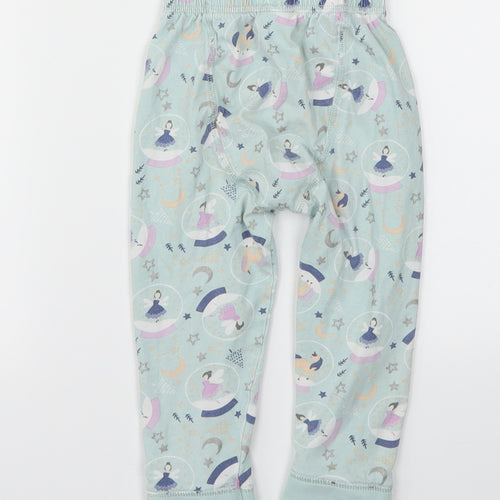 TU Girls Blue Animal Print  Jogger Trousers Size 2-3 Years