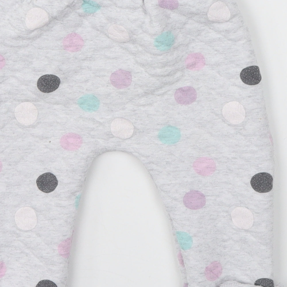 Nutmeg Girls Grey Polka Dot  Sweatpants Trousers Size 12-18 Months