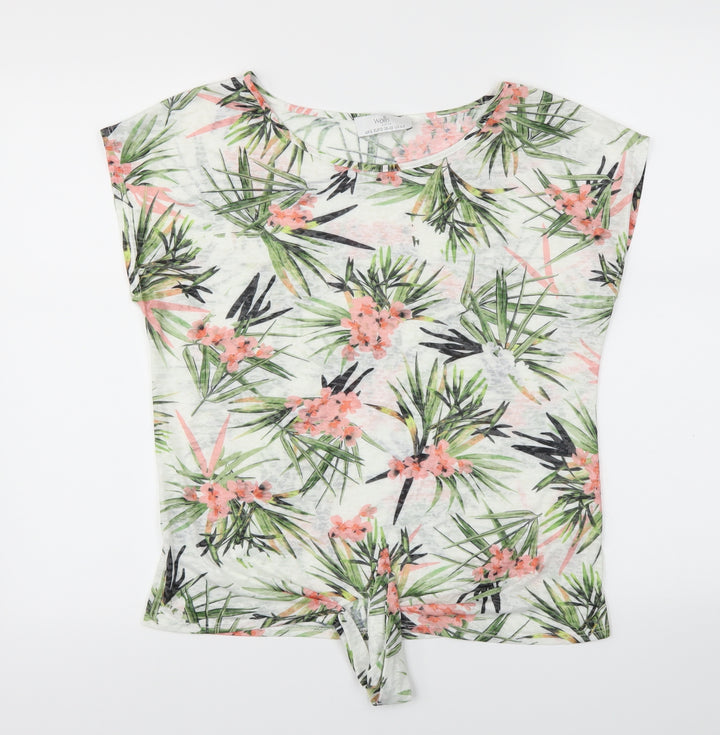 Wallis Womens Green Floral  Camisole T-Shirt Size S
