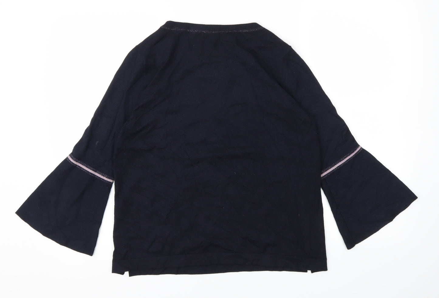 LUISA CERANO Womens Blue   Basic T-Shirt Size 12