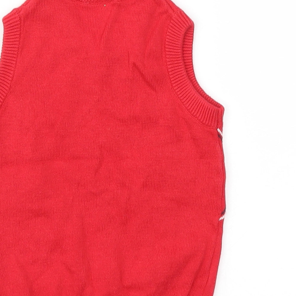 pep &co  Baby Red Animal Print  Pullover Jumper Size 6-9 Months