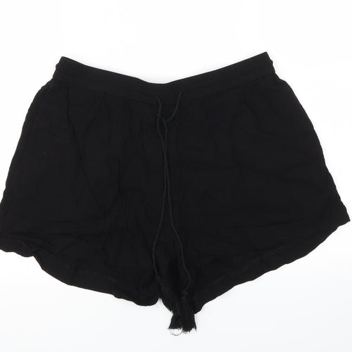H&M Womens Black   Hot Pants Shorts Size 8 - Stretch waistband