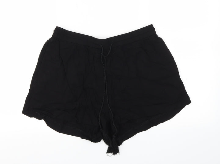 H&M Womens Black Hot Pants Shorts Size 8 - Stretch waistband