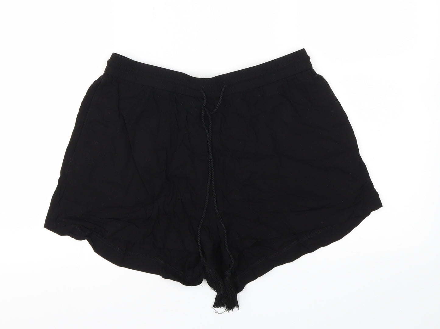 H&M Womens Black   Hot Pants Shorts Size 8 - Stretch waistband