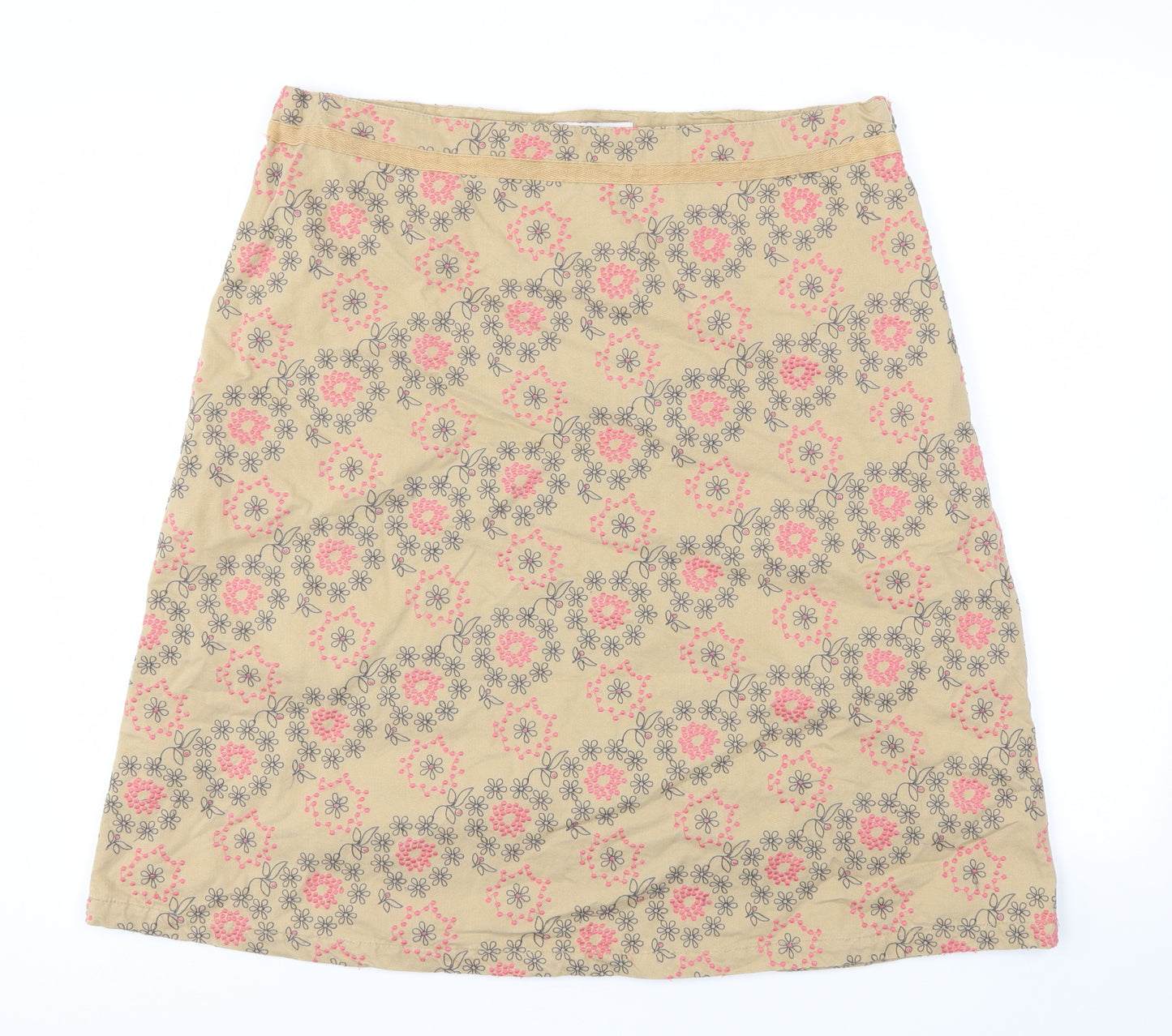 mudd & water Womens Beige Floral  A-Line Skirt Size 16