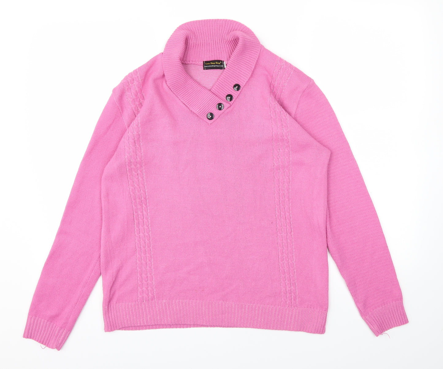 LETS SHOP SHOP  Womens Pink   Basic T-Shirt Size L