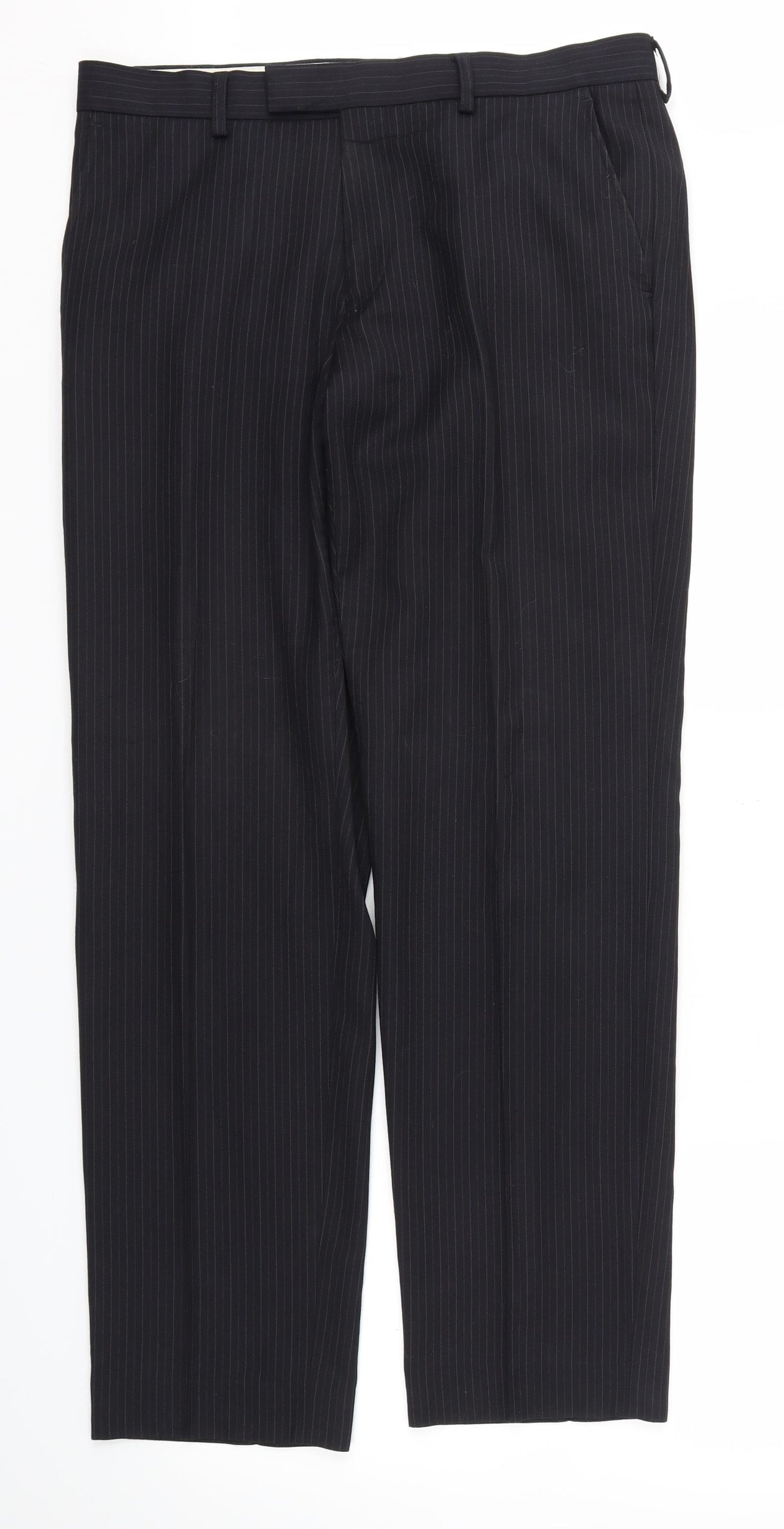 M&S Mens Black   Trousers  Size 32 L31 in