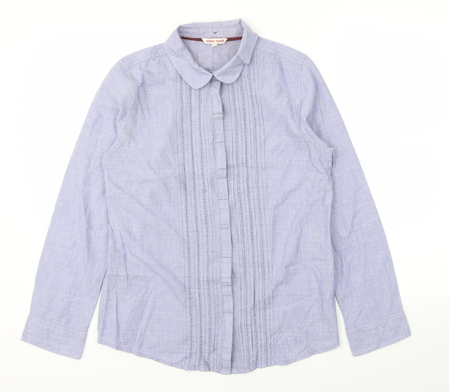 White Stuff Womens Blue   Basic Button-Up Size 10