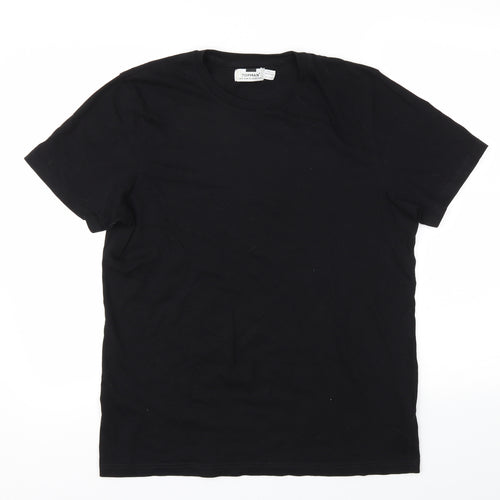 Topman Mens Black    T-Shirt Size S