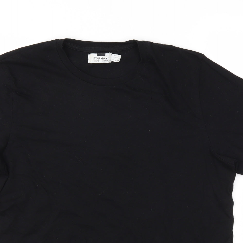 Topman Mens Black    T-Shirt Size S