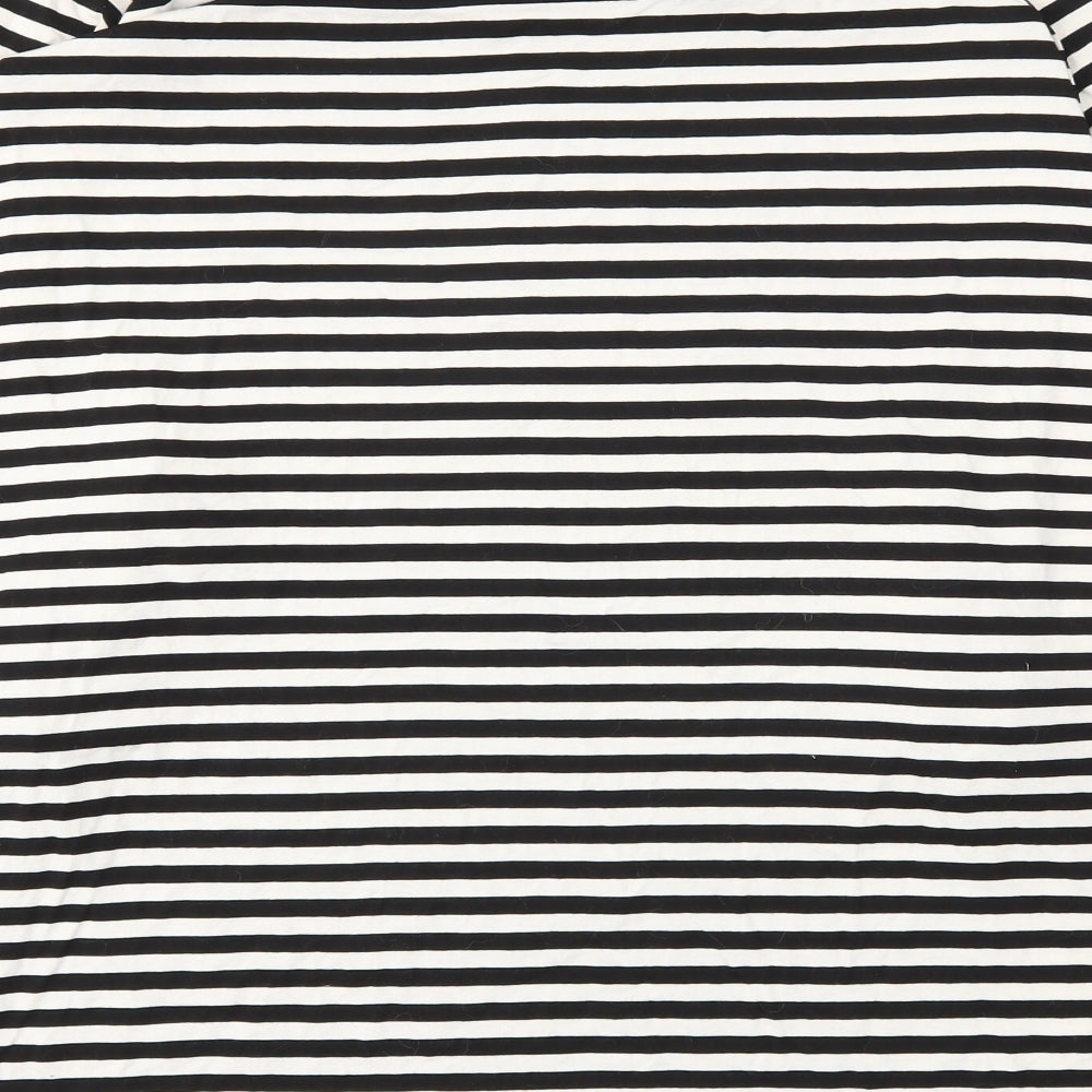 MASAI  Womens Black Striped  Fit & Flare  Size L