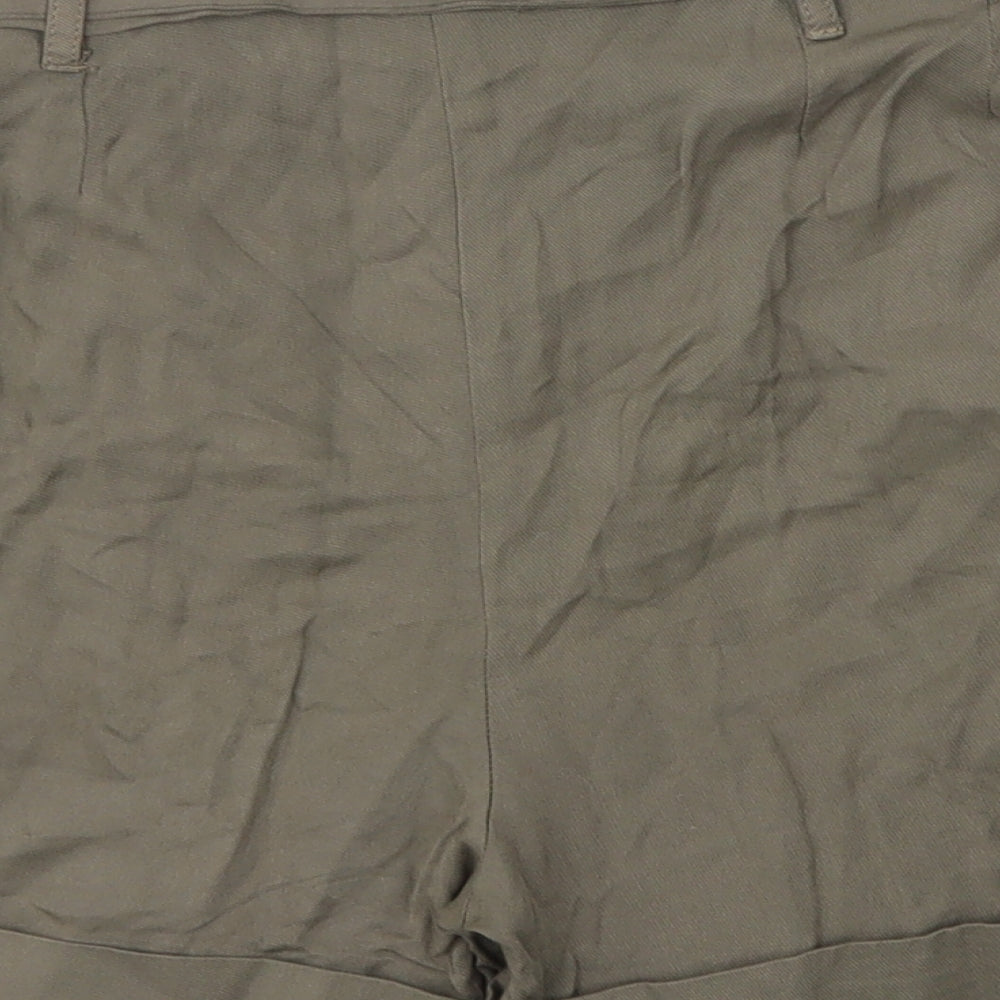 Debehams Womens Green   Paperbag Shorts Size 12