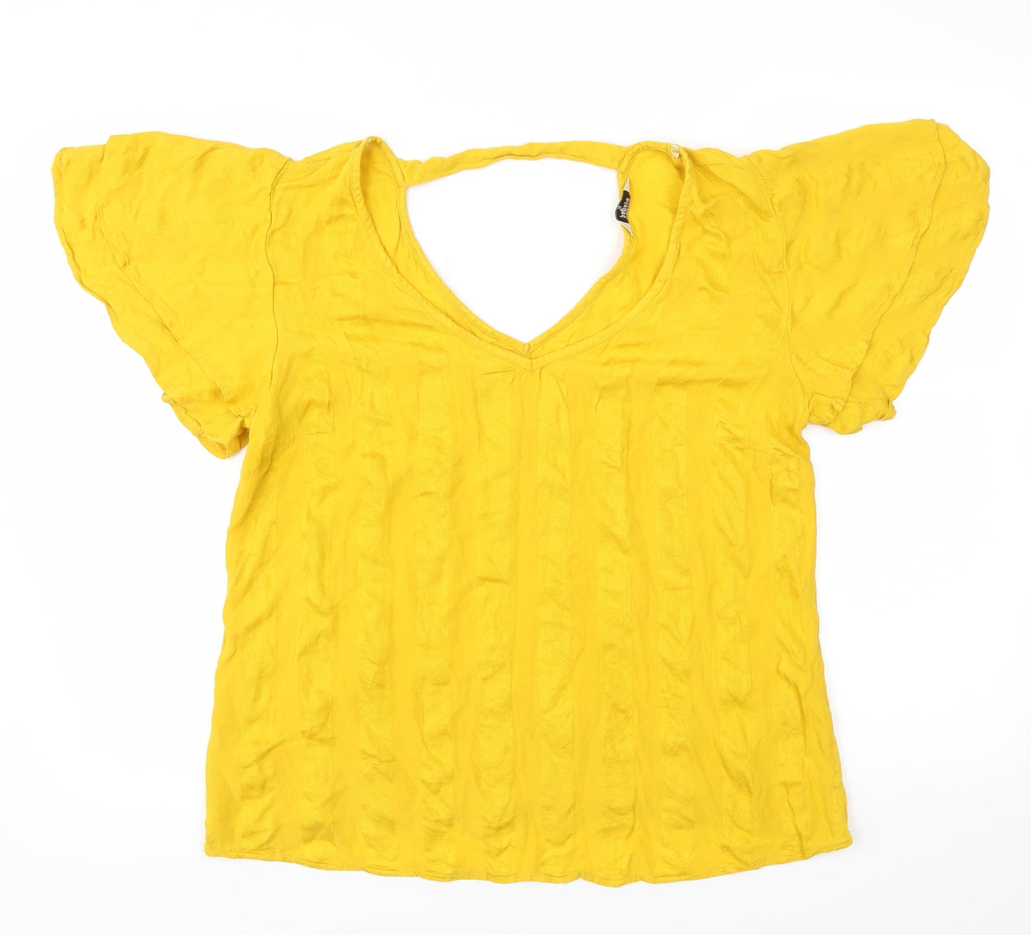 Papaya Womens Yellow   Basic Blouse Size 12