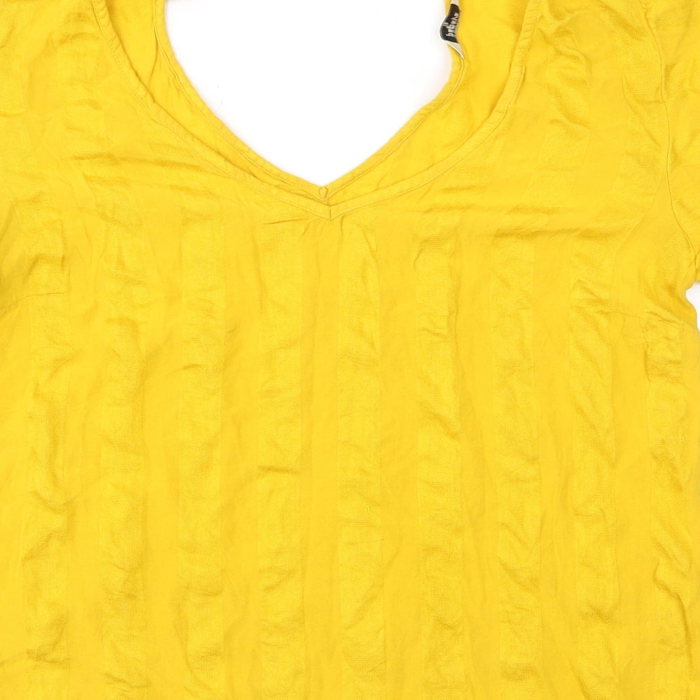 Papaya Womens Yellow   Basic Blouse Size 12