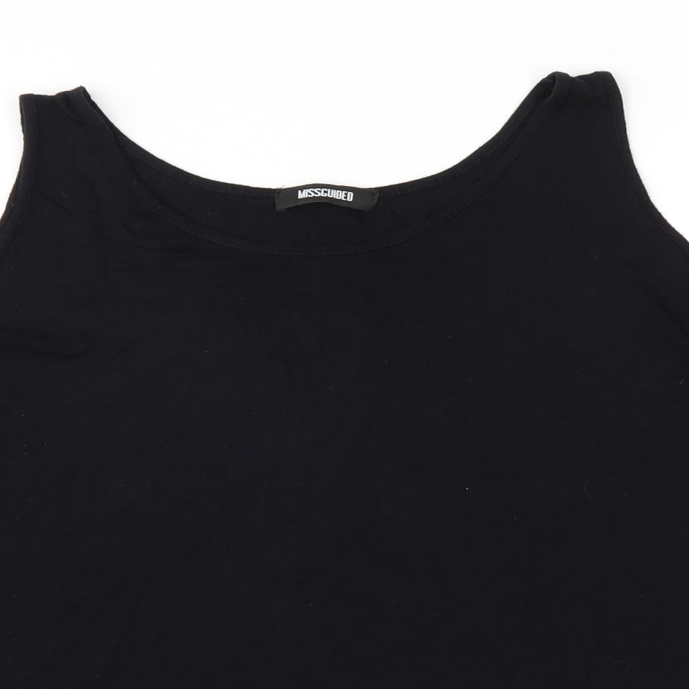 Missguided Womens Black   Basic T-Shirt Size 14