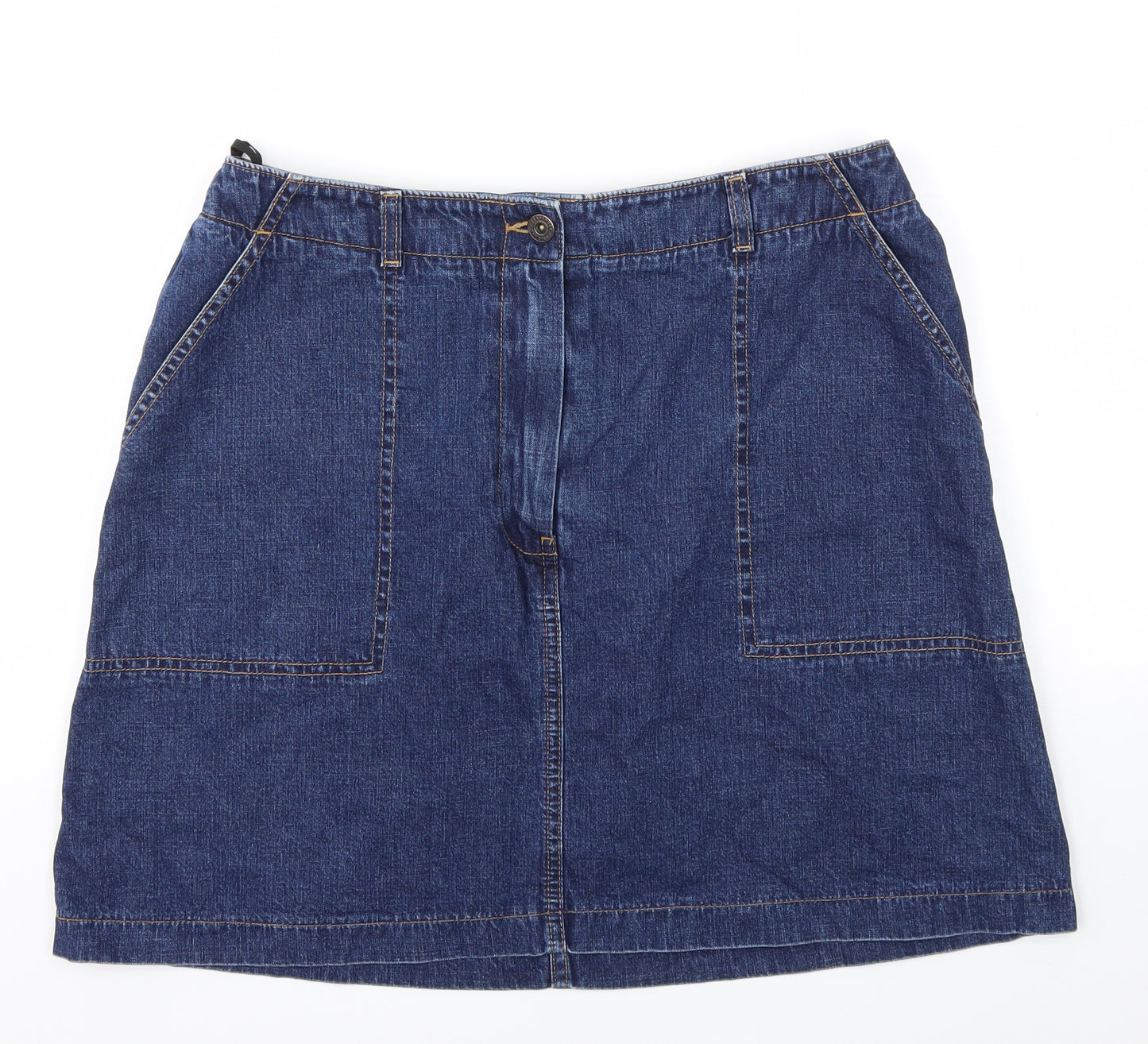 Preworn Womens Blue   A-Line Skirt Size 32