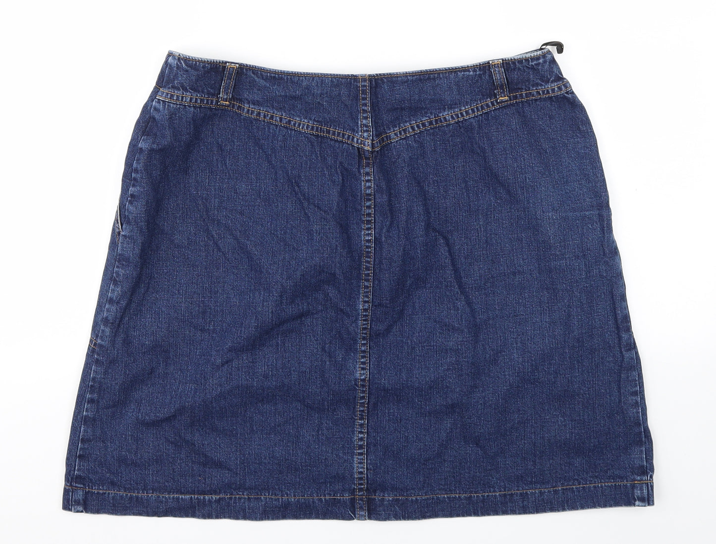 Preworn Womens Blue   A-Line Skirt Size 32
