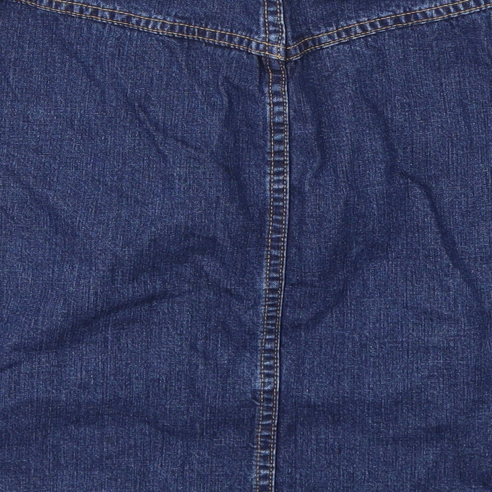 Preworn Womens Blue   A-Line Skirt Size 32