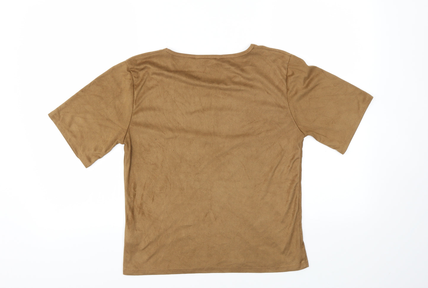 Select Womens Brown   Basic T-Shirt Size 6