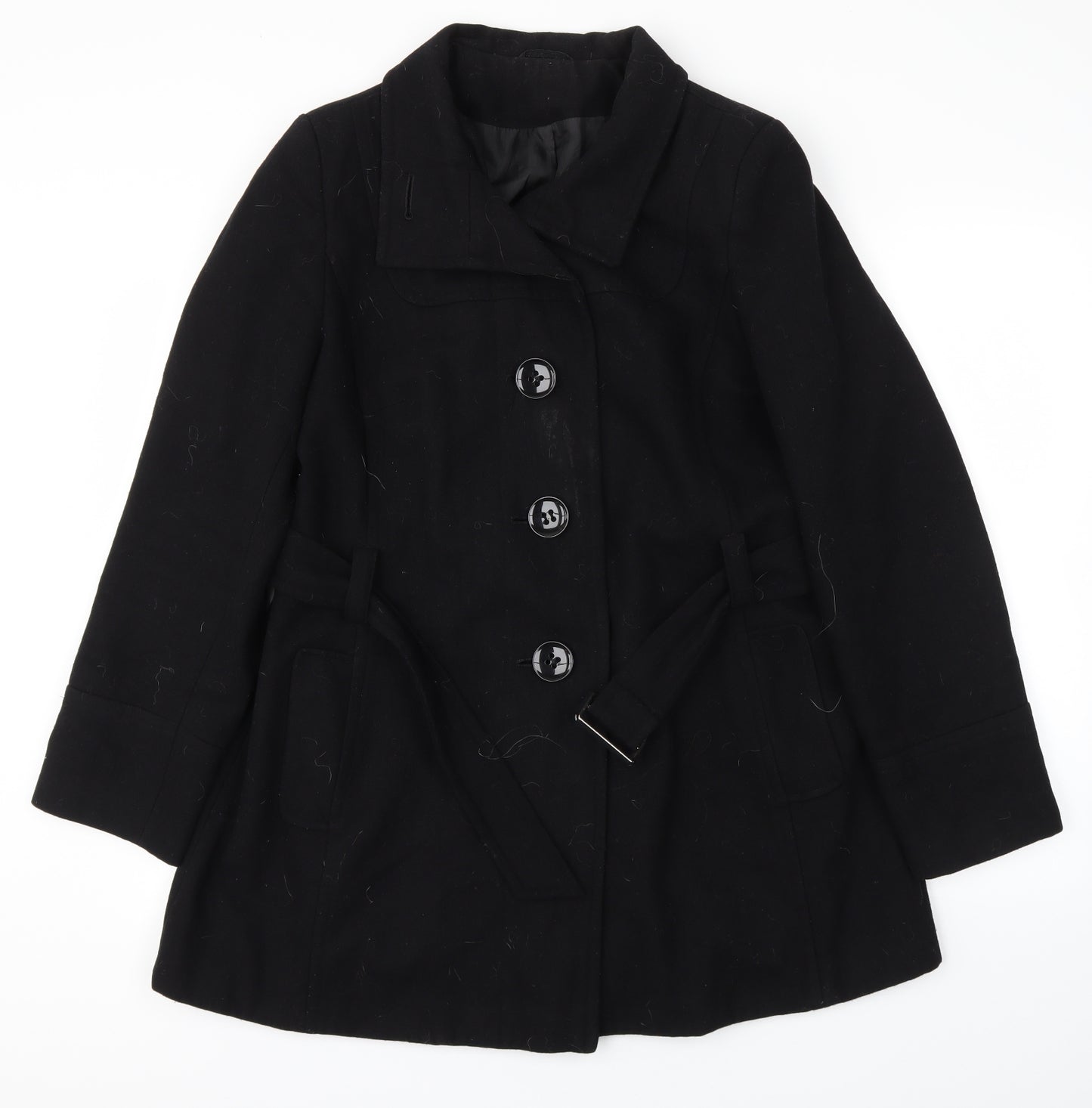 Dorthey Perkins Womens Black   Jacket Coat Size 14