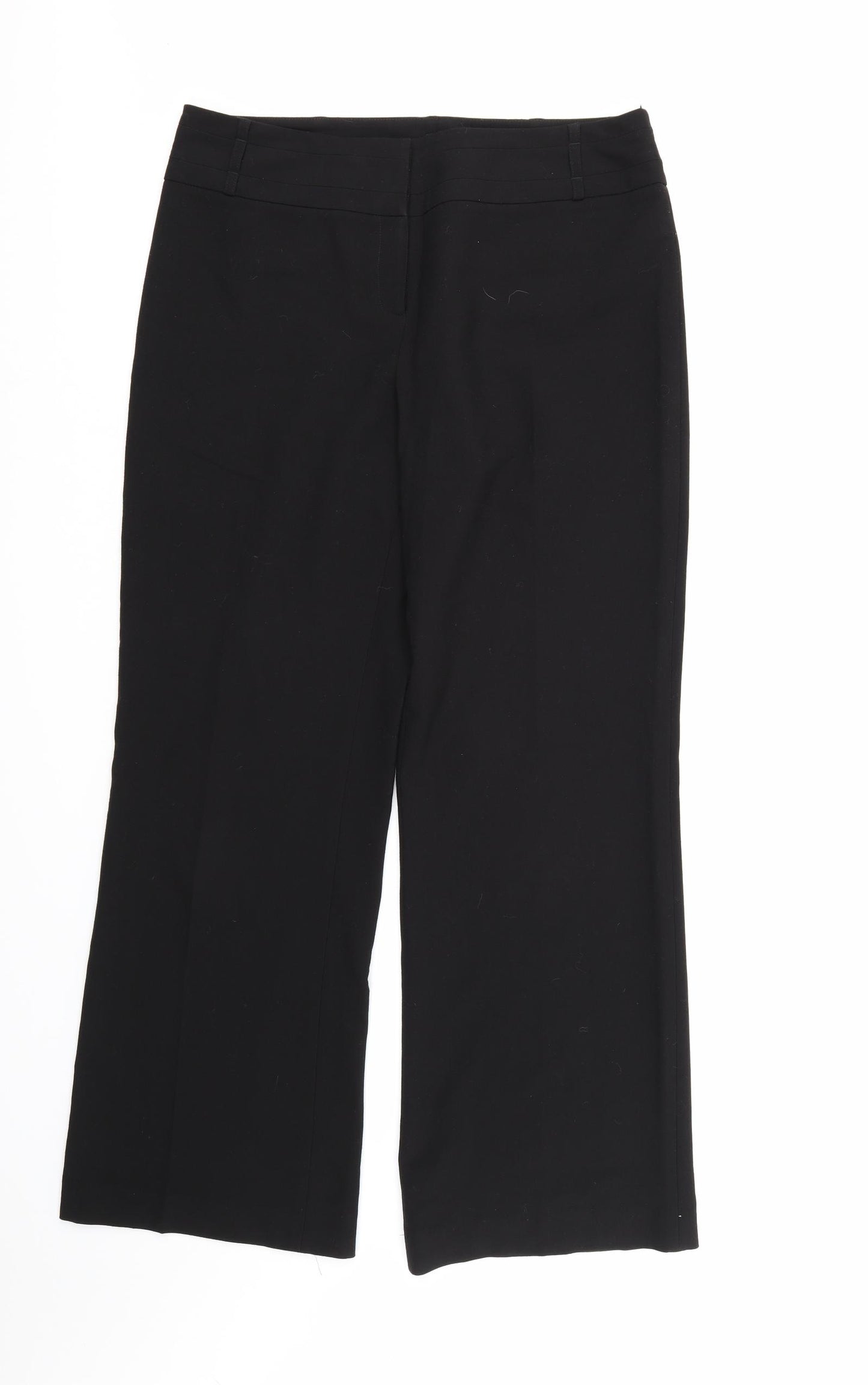 Principles Womens Black  Rayon Dress Pants Trousers Size 14 L32 in