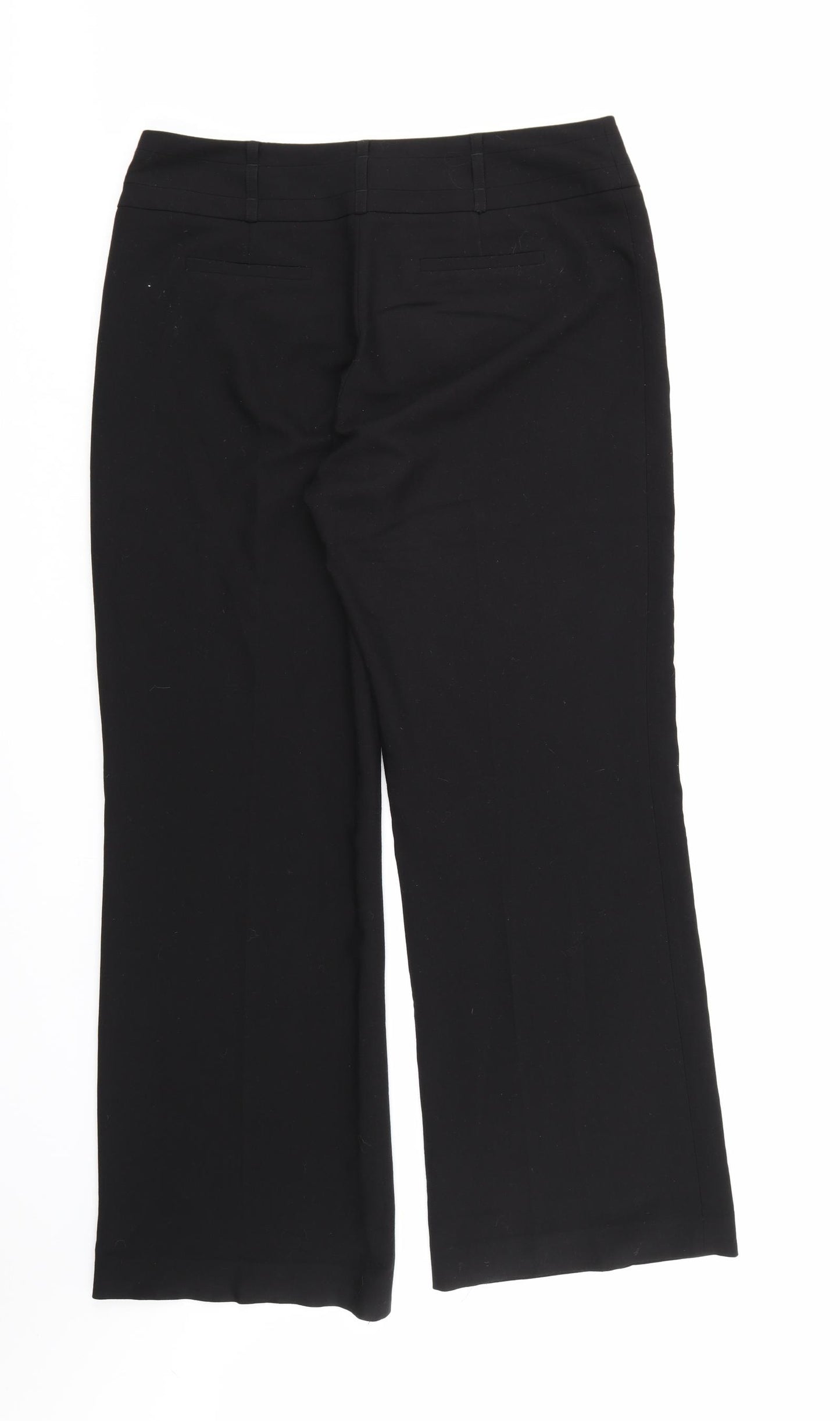 Principles Womens Black  Rayon Dress Pants Trousers Size 14 L32 in