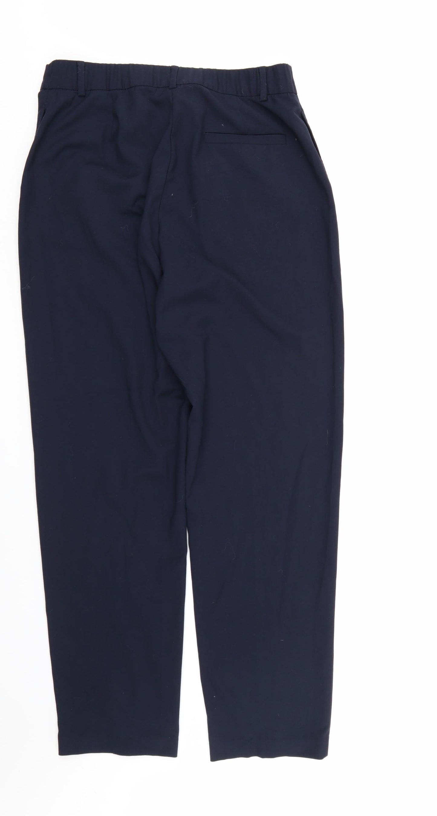 Marks and Spencer Womens Blue  Rayon Dress Pants Trousers Size 16 L32 in