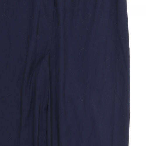 Marks and Spencer Womens Blue  Rayon Dress Pants Trousers Size 16 L32 in