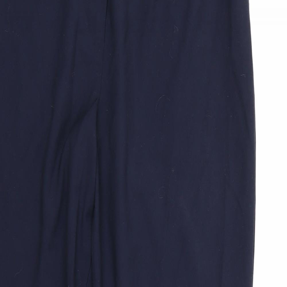 Marks and Spencer Womens Blue  Rayon Dress Pants Trousers Size 16 L32 in