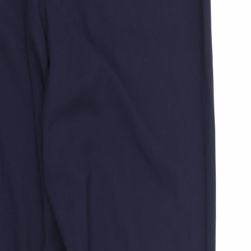 Marks and Spencer Womens Blue  Rayon Dress Pants Trousers Size 16 L32 in