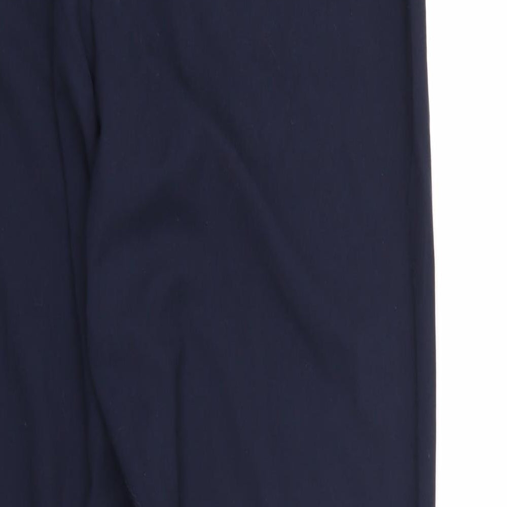 Marks and Spencer Womens Blue  Rayon Dress Pants Trousers Size 16 L32 in