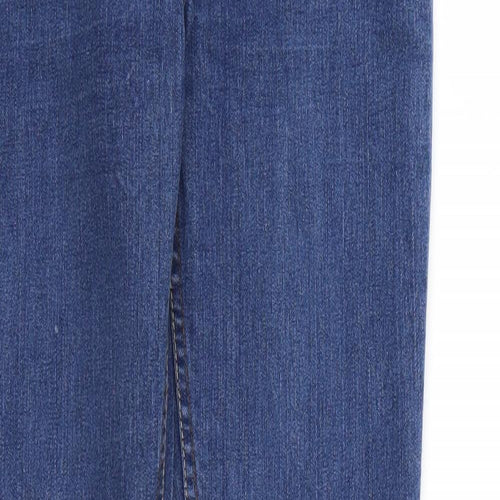 Denim & Co. Womens Blue  Denim Straight Jeans Size 8 L31 in