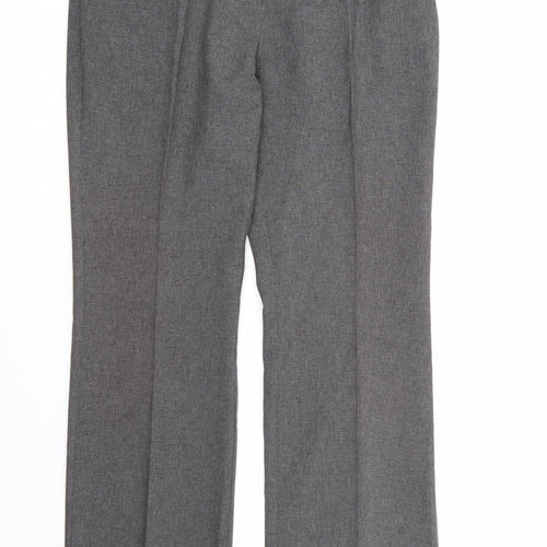 SQV Womens Grey  Rayon Dress Pants Trousers Size 14 L30 in