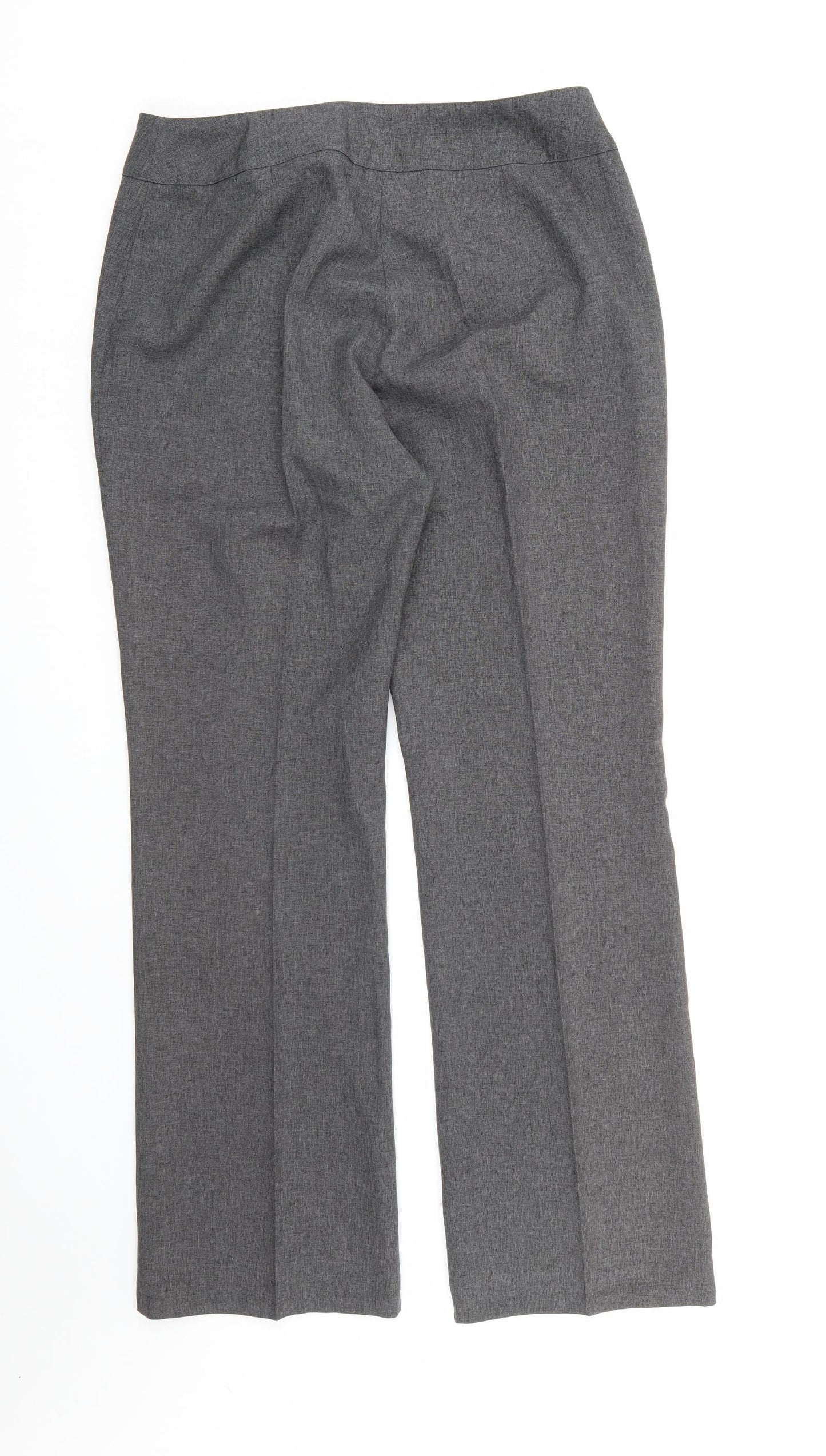 SQV Womens Grey  Rayon Dress Pants Trousers Size 14 L30 in