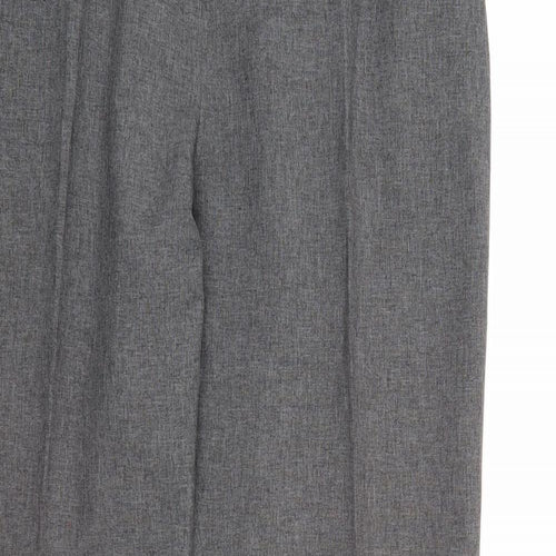 SQV Womens Grey  Rayon Dress Pants Trousers Size 14 L30 in